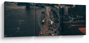 Manhattan képe (órával) (90x30 cm)