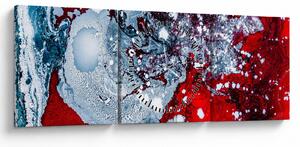 Absztrakt kép (órával) (90x30 cm)