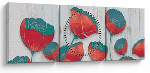 Kép - Pipacsok - kerozin (órával) (90x30 cm)