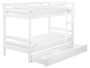 Emeletes ágy 90 cm RESPOND (fehér) (ágyráccsal és tárolóhellyel). 1026683