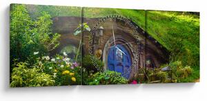 Kép - Hobbitfalva (órával) (90x30 cm)