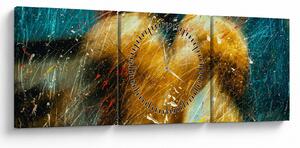 Kép - Csókolózó angyalok (órával) (90x30 cm)
