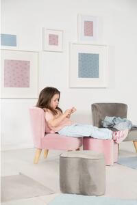 Világos rózsaszín bársony gyerek kanapé 70 cm Lil Sofa – Roba