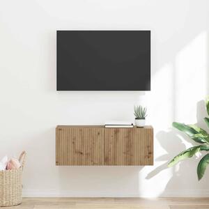 TV Fali Szekrény 78,5 x 31 x 29,5 cm Művészi tölgy Szerelt Fa
