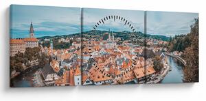 Kép - Cseh Krumlov (órával) (90x30 cm)