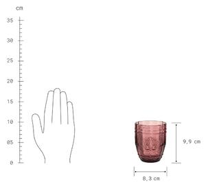 VICTORIAN vizes pohár, bordó 250 ml