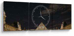 Kép - Louvre éjjel (órával) (90x30 cm)