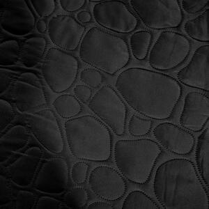 STONE fekete ágytakaró mintával 220x240 cm