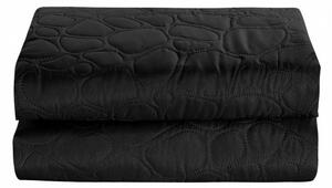STONE fekete ágytakaró mintával 200x220 cm