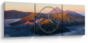 Kép a Bromo-hegyről Indonéziában (órával) (90x30 cm)
