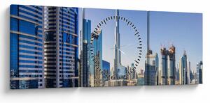 Kép - Dubai reggel (órával) (90x30 cm)