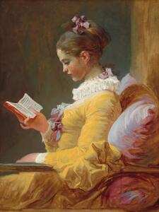Reprodukció The Reader (Young Girl Reading) - Jean-Honoré Fragonard, (30 x 40 cm)