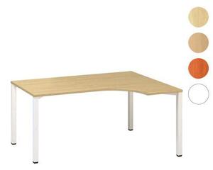 Alfa Office Alfa 200 ergo irodai asztal, 180 x 120 x 74,2 cm, jobbos kivitel, dió mintázat, RAL9010%