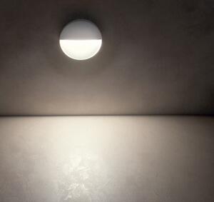 LED kültéri falilámpa, LANDER, kerek, 11 cm, fehér