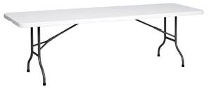 Kerti asztal összecsukható HDPE 240cm, fehér