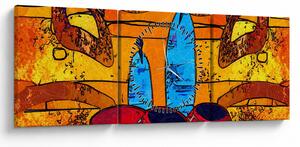 Kép - Ősi festészet (órával) (90x30 cm)