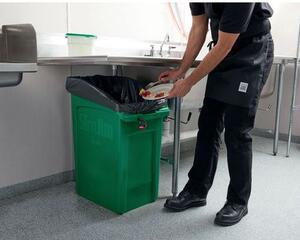 Rubbermaid Slim Jim Under Counter műanyag szemetesek szelektált hulladékgyűjtésre, 87 literes térfogat, zöld