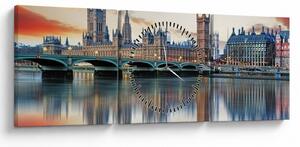 Kép - a Parlament londoni házai (órával) (90x30 cm)
