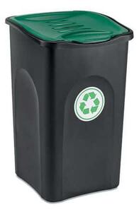 HOME ECOGREEN műanyag szemetesek szelektált hulladékgyűjtésre, 50 literes térfogat, zöld