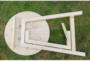 Összecsukható kerti asztal Elora, átmérője 80 cm