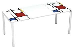 Manutan Easy Office irodai asztal, 180 x 80 x 75 cm, négyzetek