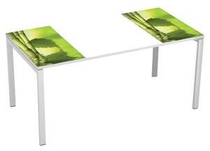 Manutan Easy Office irodai asztal, 160 x 80 x 75 cm, zen