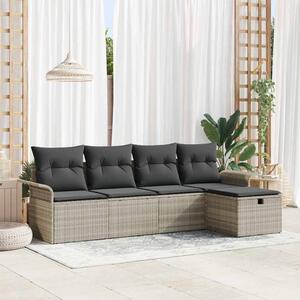 Kerti Kanapé Szett 5 db Poli rattan