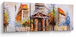 Kép - Festett városi emlékmű (órával) (90x30 cm)