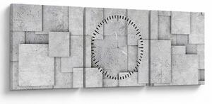 Kép - Betoncsempék absztrakciója (órával) (90x30 cm)