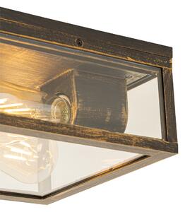 Vintage mennyezeti lámpa antik arany IP44 2 fényű - Charlois