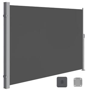 Oldalsó napellenző, 180 x 450 cm, füstszürke