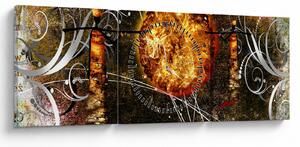 Egy őskori festmény képe (órával) (90x30 cm)