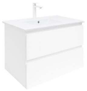 Fürdőszoba szekrény mosdóval SAT B-Way 79x50x45 cm fehér fényű BWAY280WU4B2