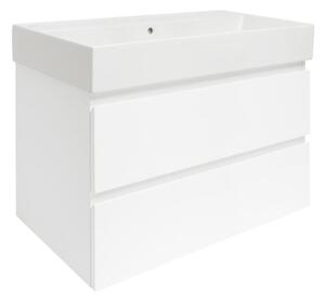 SAT B-Way 79x50x45 cm mosdószekrény mosdókagylóval fehér fényes BWAY280WU2BI