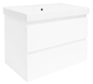 Fürdőszoba szekrény mosdóval SAT B-Way 79x50x45 cm fehér fényű BWAY280WU1BI