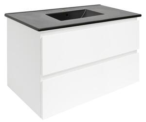 Fürdőszoba szekrény mosdóval SAT B-Way 79x50x45 cm fehér fényű BWAY280WU4B