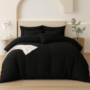 FEKETE pamut DeLuxe lepedők Ágynemű mérete: 140x200 cm, A csomag tartalma: Készletcsomagolás