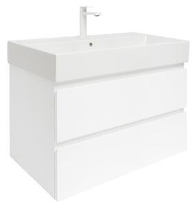 Fürdőszoba szekrény mosdóval SAT B-Way 79x50x45 cm fehér BWAY280WU2BBI