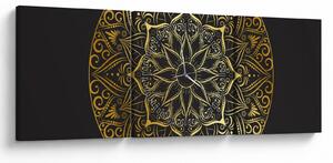 Az arany absztrakció képe (órával) (90x30 cm)