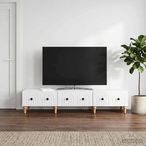 TV szekrény fiókkal Fehér 147 x 34,5 x 30 cm Szerelt Fa
