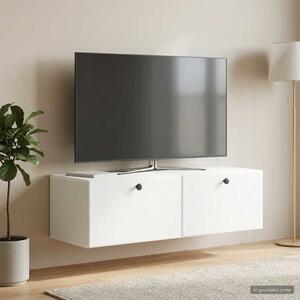 Fali TV szekrény 98 x 41 x 30 cm Fehér Szerelt Fa