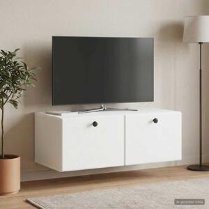 Fali TV szekrény 78,5 x 41 x 30 cm Fehér Szerelt Fa