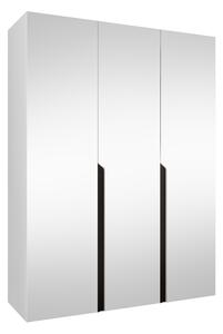 Gardróbszekrény Hartford 590, Laminált forgácslap, 202x150x52cm, Fekete, Fehér