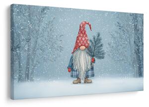 Karácsonyi kép téli manó az erdőben