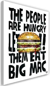 Gario Vászonkép Felirat és nagy hamburger - Rubiant Méret: 40 x 60 cm