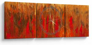 Kép - Festett absztrakció (órával) (90x30 cm)