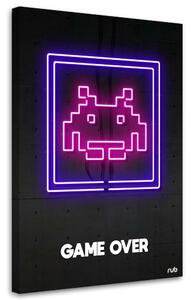Gario Vászonkép Neon játék vége - Rubiant Méret: 40 x 60 cm