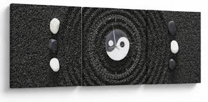 Kép - Yin és Yang (órával) (90x30 cm)