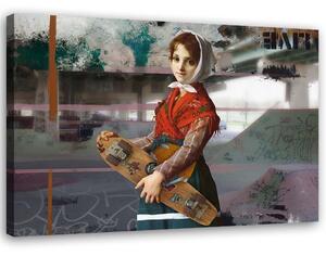 Gario Vászonkép Kislány egy deszkával - Jose Luis Guerrero Méret: 60 x 40 cm