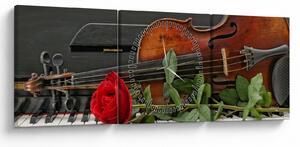 Kép - A zenész emléke (órával) (90x30 cm)